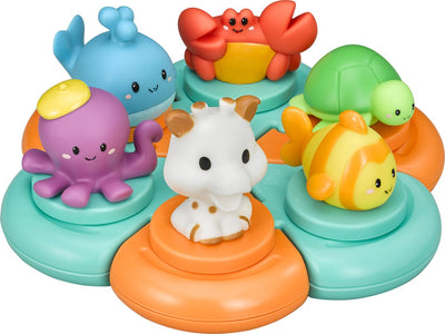 Jouets de bain Sophie la girafe - puzzle de bain - jouets de bain - 6 animaux - à partir de 10 mois - 10x20x20 cm