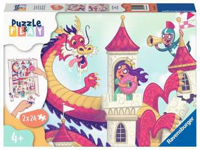 Ravensburger puzzle puzzle jouer au royaume des beignets - puzzle - 2x24 pièces