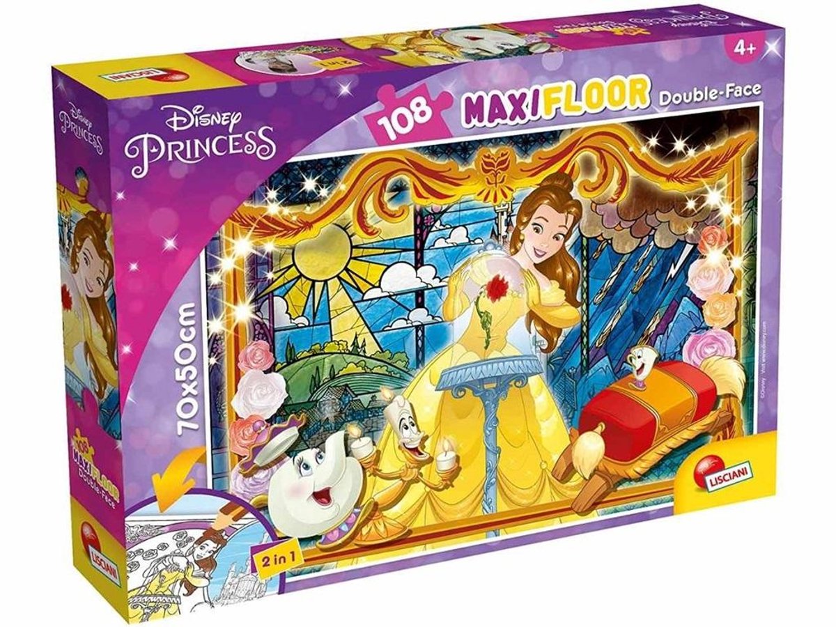 Lisciani Disney Puzzle Df Maxi Floor 108 La Belle et la Bête