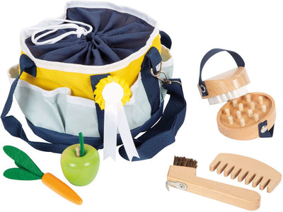 Petit-pied en bois de soins en bois ensemble avec sac, 8dlg.