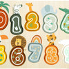 Petit-pied de puzzle de numéro de bois safari