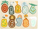 Petit-pied de puzzle de numéro de bois safari