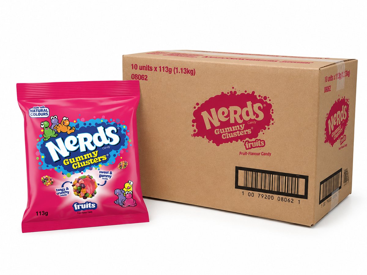 Fruits en grappes gommeuses Nerds - 10 x 113gr - pack économique