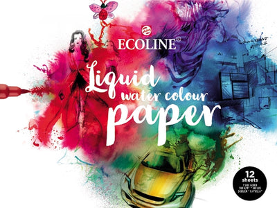 Bruynzeel Ecoline Aquarel Paper Block, 24x32cm, 290 g M, 12 feuilles
