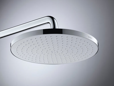 Bras de douche Duravit 41 cm montage mural rond chrome brillant - bras de douche pluie universel 1 2 raccordement