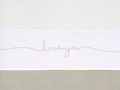 Jollein drap de lit bébé 75x100cm love you - nougat