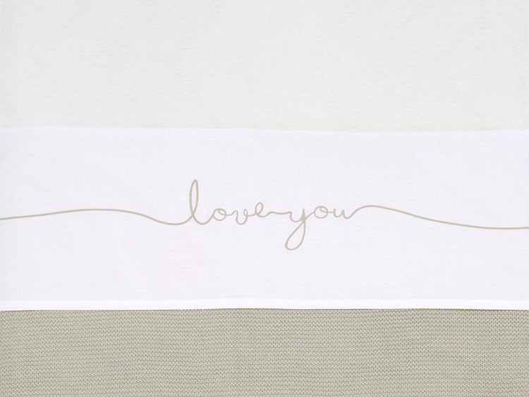 Jollein drap de lit bébé 75x100cm love you - nougat