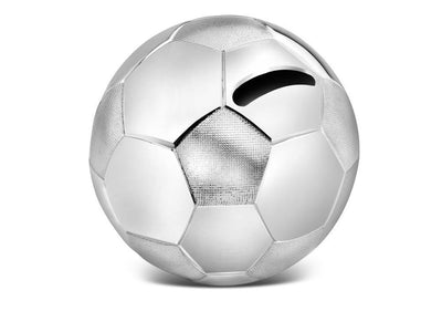 Zilverstad - tirelire football 8,5x8,5x8cm couleur argent