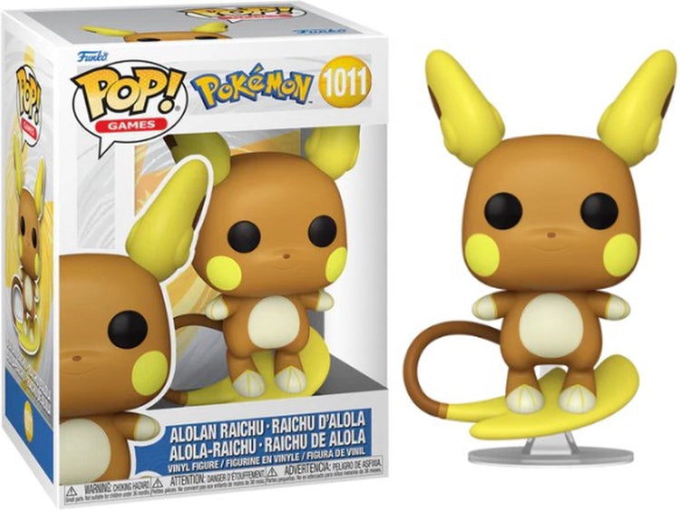 Funko pokémon alolan raichu - raichu d'alola - alola-raichu - figurine en vinyle raichu de alola 1011 pop ! multicolore