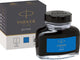 Bouteille d'encre pour stylo plume Parker | encre quink bleue lavable | 57 ml d'encre d'écriture pour stylo plume