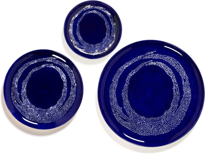 Serax - fête ottolenghi - assiette s - bleu foncé blanc - 19 ø - 2 pièces