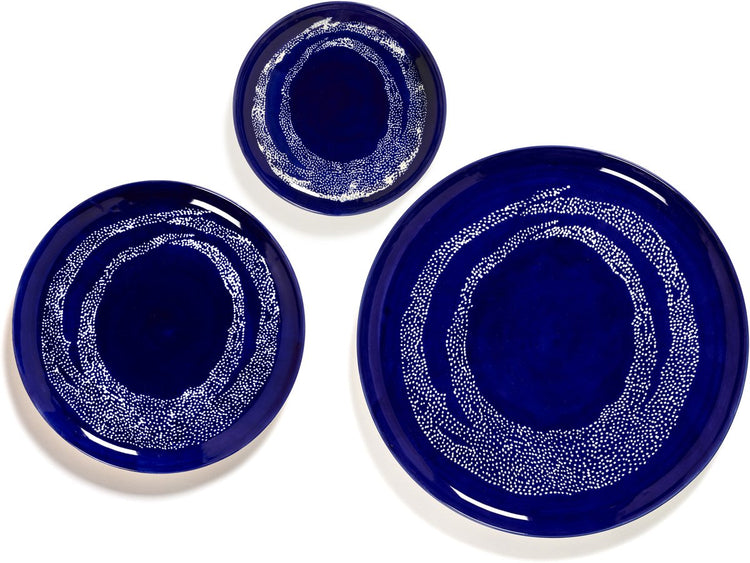 Serax - fête ottolenghi - assiette s - bleu foncé blanc - 19 ø - 2 pièces