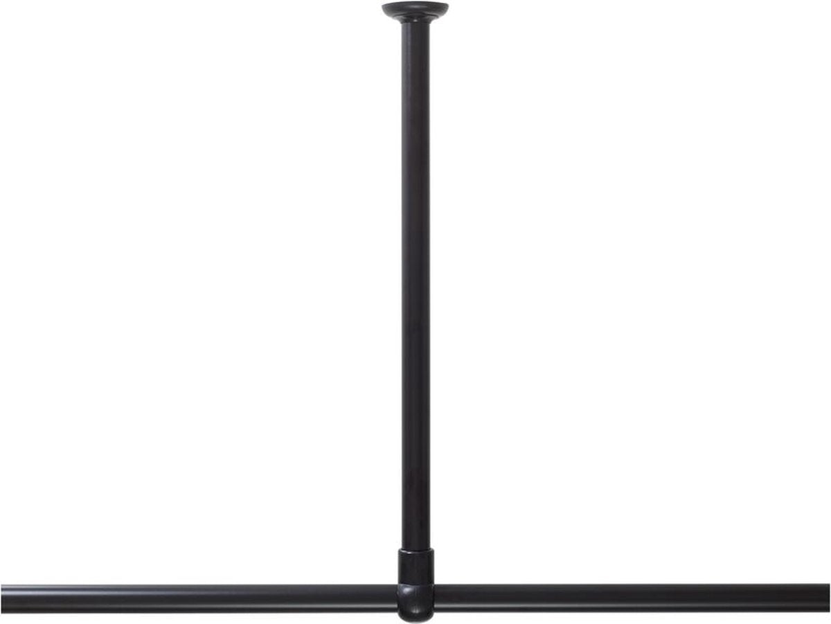 Sealskin seallux - support plafond pour tringle d'angle de rideau de douche 60 cm - noir