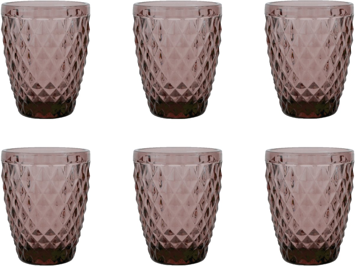 Médard de noblat - diamant - verre 22 cl - violet - 6 pièces