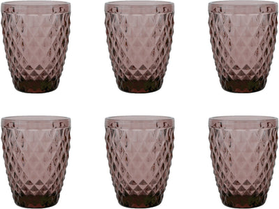 Médard de noblat - diamant - verre 22 cl - violet - 6 pièces
