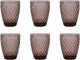 Médard de noblat - diamant - verre 22 cl - violet - 6 pièces