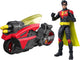Figurine Mattel DC Premier Robin et moto 6 pouces avec lancement de projectile
