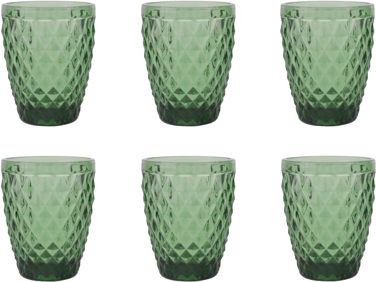 Médard de noblat - diamant - verre 22 cl - vert - 6 pièces