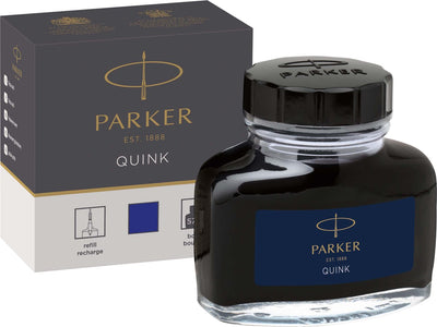 Bouteille d'encre pour stylo plume Parker | encre bleue quink | 57 ml d'encre d'écriture pour stylo plume