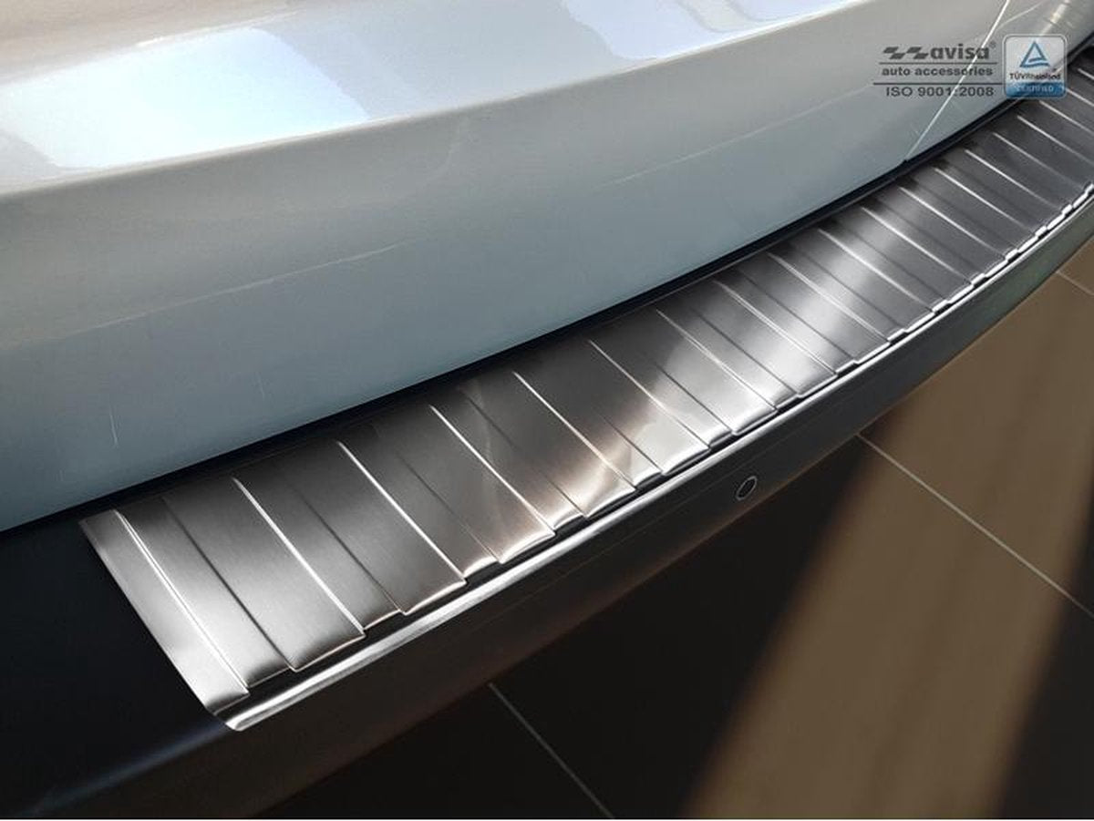 Protection de pare-chocs arrière en acier inoxydable Avisa sur mesure pour Citroën Jumpy Peugeot Expert 2016 - 'ribs'
