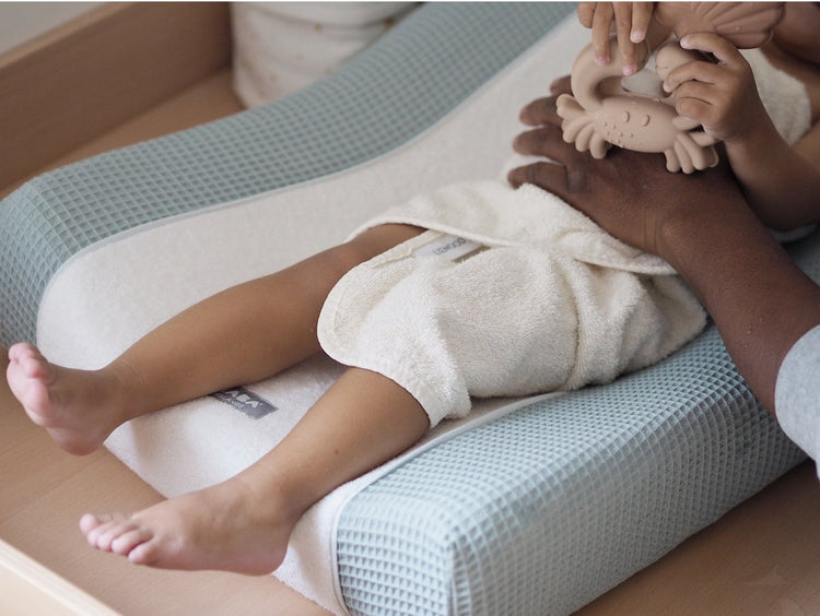 Béaba sofalange® - housse pour matelas à langer - 100% coton biologique - doux absorbant - vert