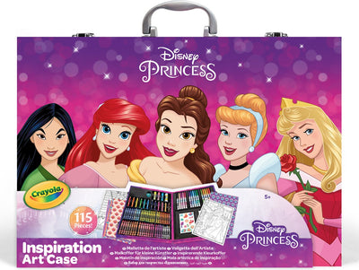Crayola - paquet passe-temps - coffret de coloriage inspiration princesse Disney pour enfants - 115 pièces