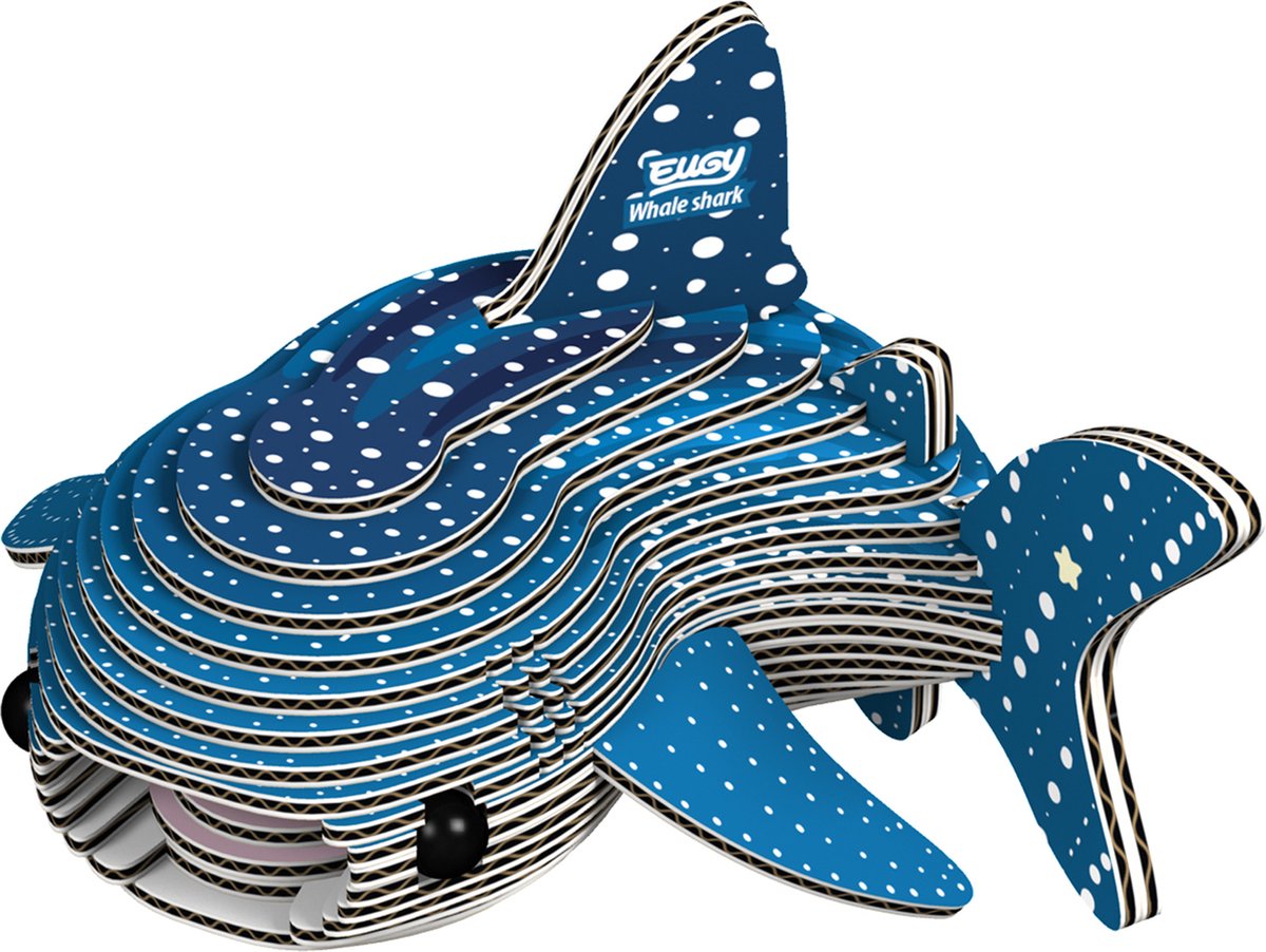 Puzzle 3D Eugy - requin baleine - animaux marins - durable - collectionnez-les tous - 6 ans