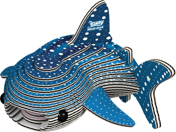 Puzzle 3D Eugy - requin baleine - animaux marins - durable - collectionnez-les tous - 6 ans