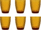 Médard de noblat - diamant - verre 22 cl - jaune - 6 pièces