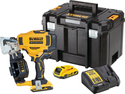 Cloueur à batterie Dewalt dcn45rnd2 18v li-ion pour kit de toiture (batterie 2x 2,0ah) en tstak - 19-45mm - sans balais