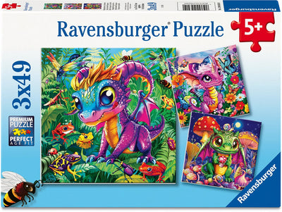 Ravensburger puzzle bébé dragons de jardin - 3x49pcs.