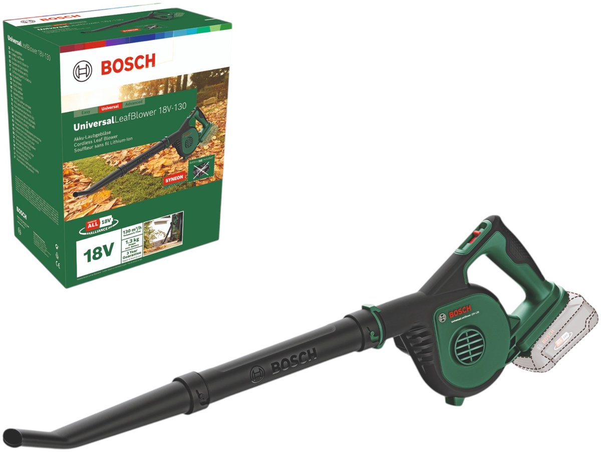 Souffleur à feuilles universel Bosch Souffleur à feuilles 18v-130 - sans batterie 18 v ni chargeur