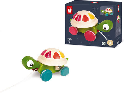 Janod - zigolos - jouet à tirer en bois - tortue