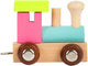 Petit pied - Locomotive de police en bois colorée - 12 pièces