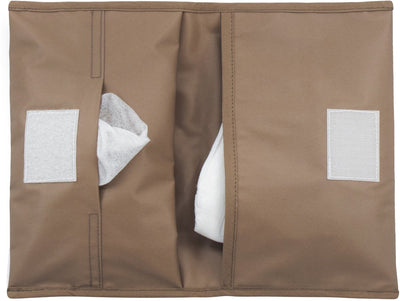 Kipkep pochette à langer - café - couches et lingettes à emporter - rpet - lavable - enduit - marron