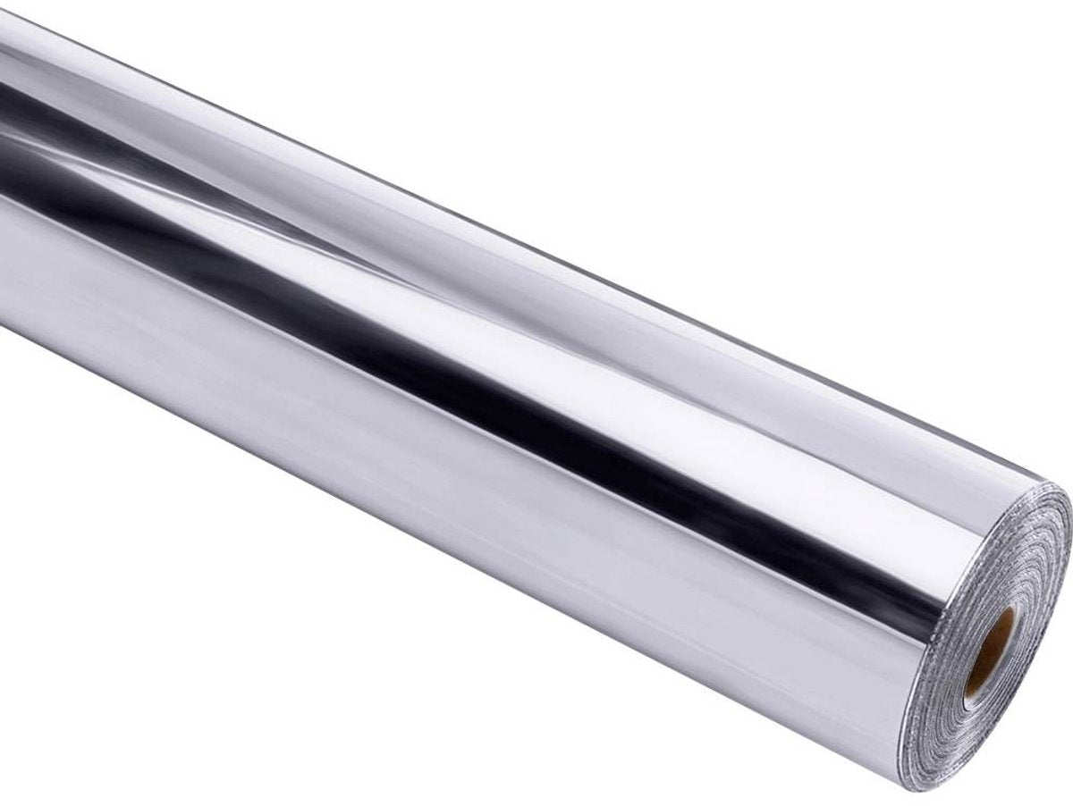 Loklik • vinyle autocollant permanent miroir brillant argent métallisé 30,5x180cm