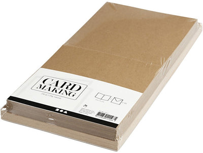 Cartes et enveloppes d'entreprise Creativ, format carte 15x15 cm, format enveloppe 16x16 cm, 120+240 gr, naturel, 50 set 1 boîte