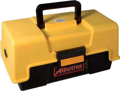 Mallette de pêche Albatros - avec 2 tiroirs - 31 x 16 x 15 cm - jaune