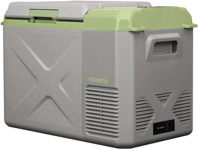 Glacière électrique à compresseur monozone Steamy -e - monozone - 24 litres - 12v et 230v - pour voiture et camping - grise