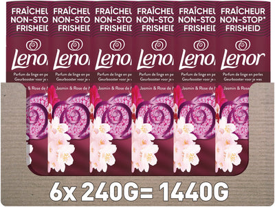 Lenor booster de parfum jasmin rose de mai - 6 x 240 grammes - parfum lavant