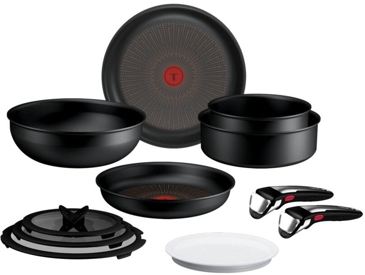 Tefal ingenio experience - set de casseroles - 11 pièces - noyau de fusion - couvercle inclus - poignées