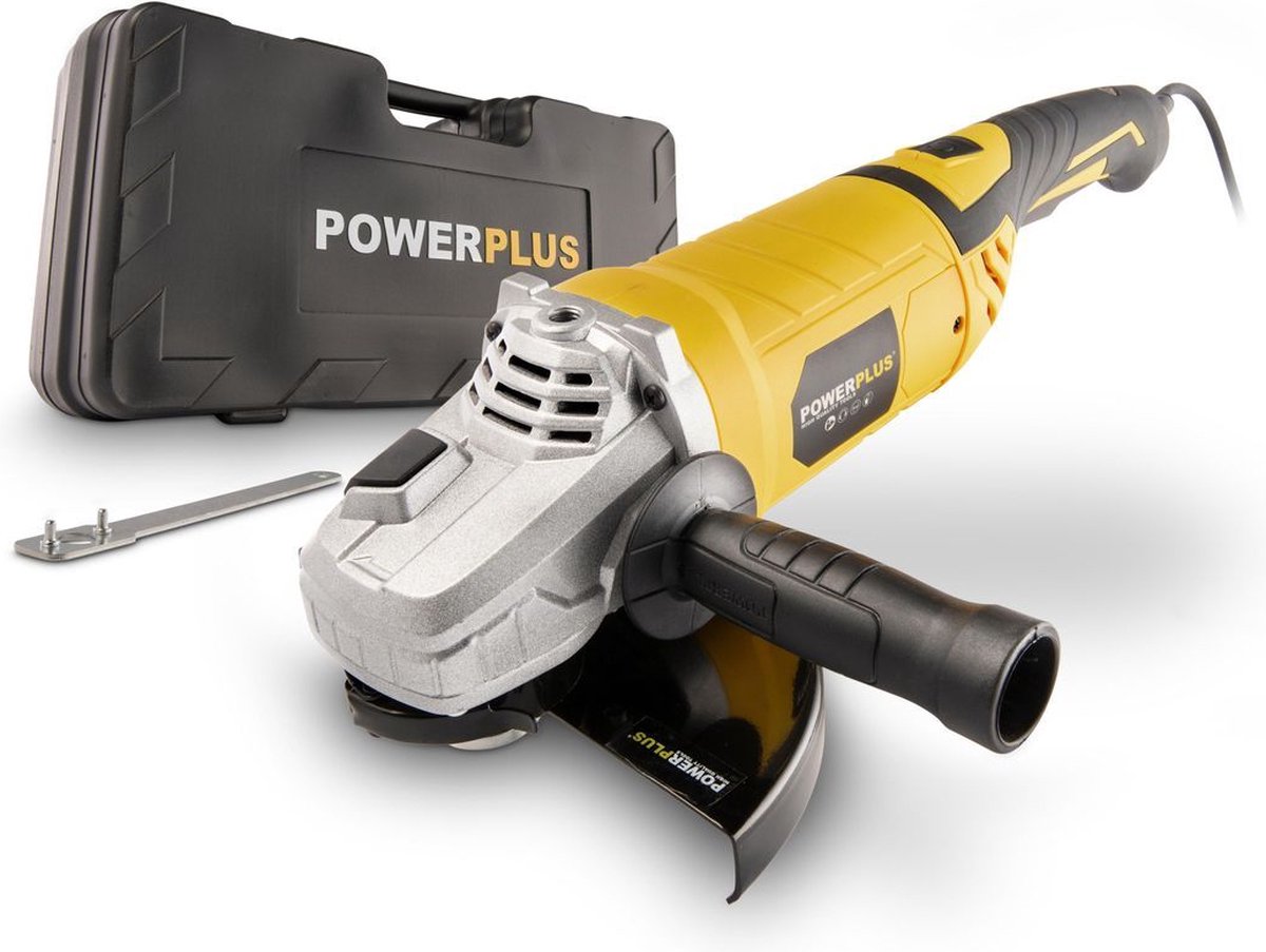 Meuleuse d'angle électrique Powerplus powx0618 - rectifieuse 2500w - disque de meulage 230mm ᴓ, outil électrique compact