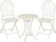 Mica decorations ensemble bistro marseille - lot de 3 - fer - blanc cassé