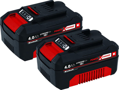 Batterie Einhell twinpack 4,0 Ah - Power X-Change - 18 V Li-Ion - 2x batterie 4,0 Ah - max. puissance : 900 w - système de gestion active de la batterie