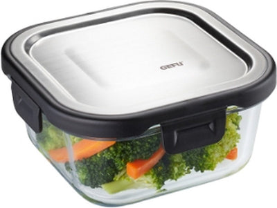 Récipient alimentaire Gefu milo – 500 ml – carré – verre borosilicate – hermétique