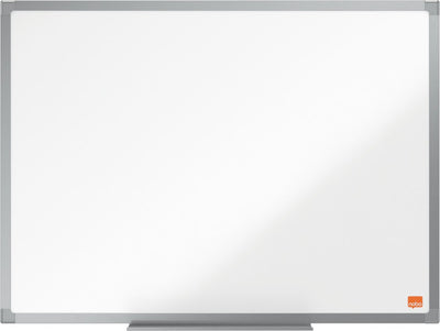 Tableau blanc émaillé magnétique Nobo essence avec plumier - 600x450mm - blanc