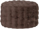 Pouf bas Woood olive - tissu moelleux - marron - 36x60x60