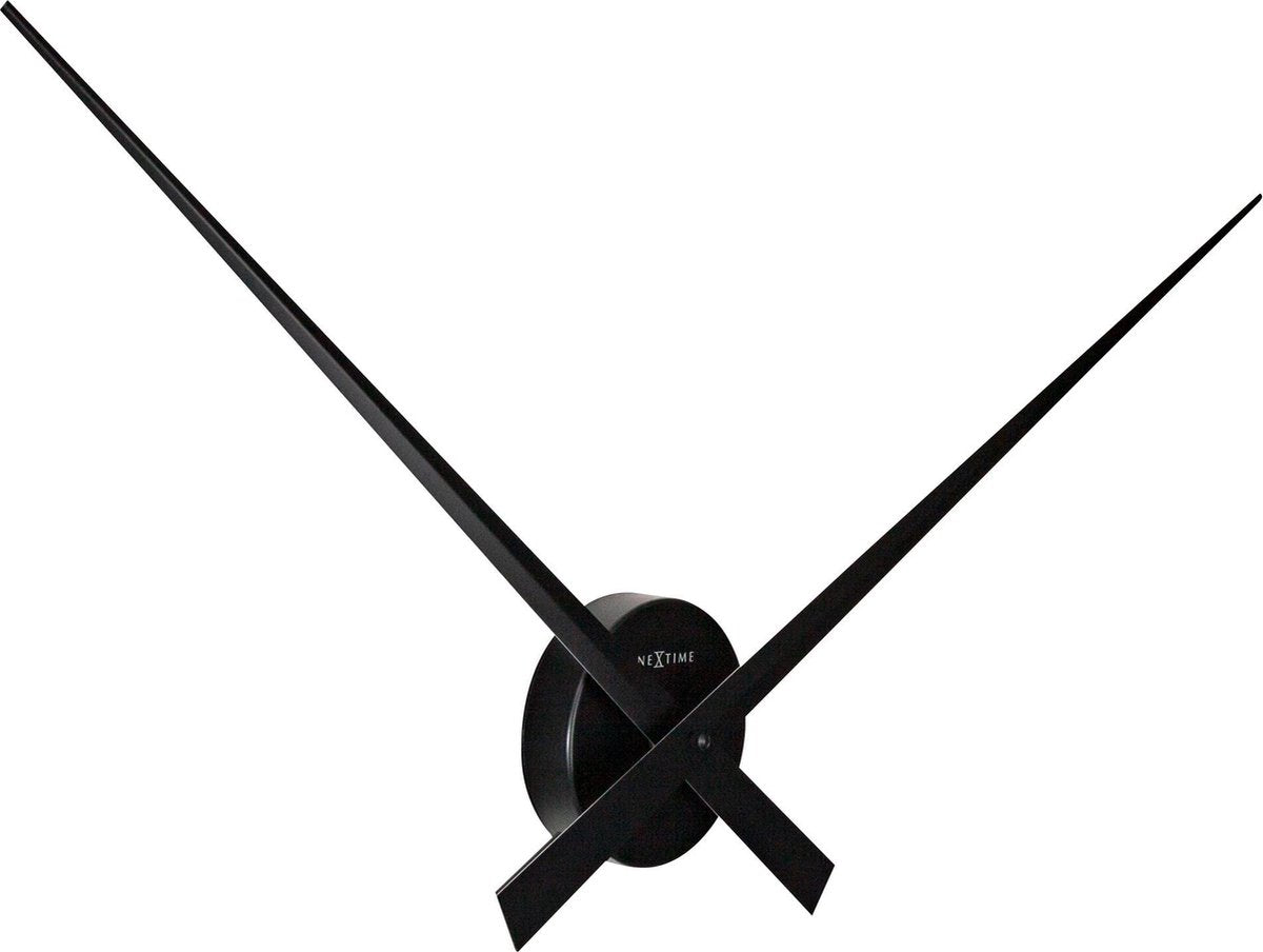 Aiguilles Nexttime – horloge murale – 85 cm – aluminium – noir