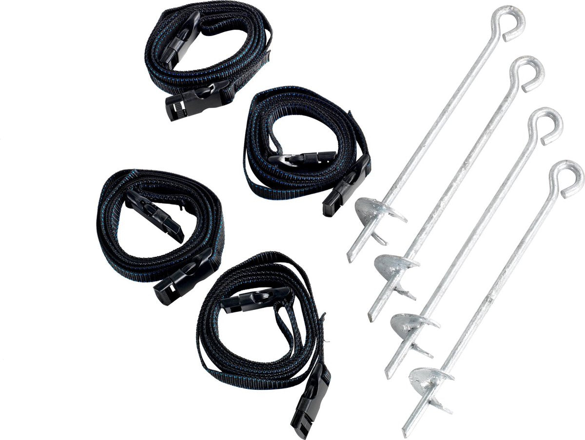 Exit Toys exit ensemble d'ancrage pour trampoline (4 pièces) - ensemble d'ancrage pour trampoline - ancrage au sol - protection contre les tempêtes