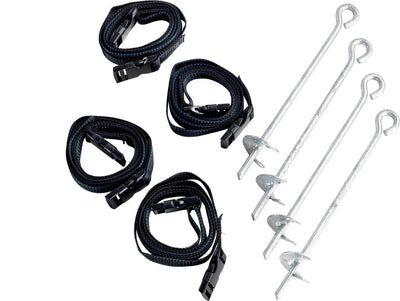 Exit Toys exit ensemble d'ancrage pour trampoline (4 pièces) - ensemble d'ancrage pour trampoline - ancrage au sol - protection contre les tempêtes